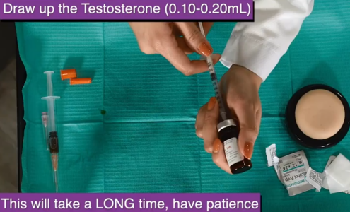 Screenshot from a Youtube video demonstrating about Preparing the Syringe for Subcutaneous Injections