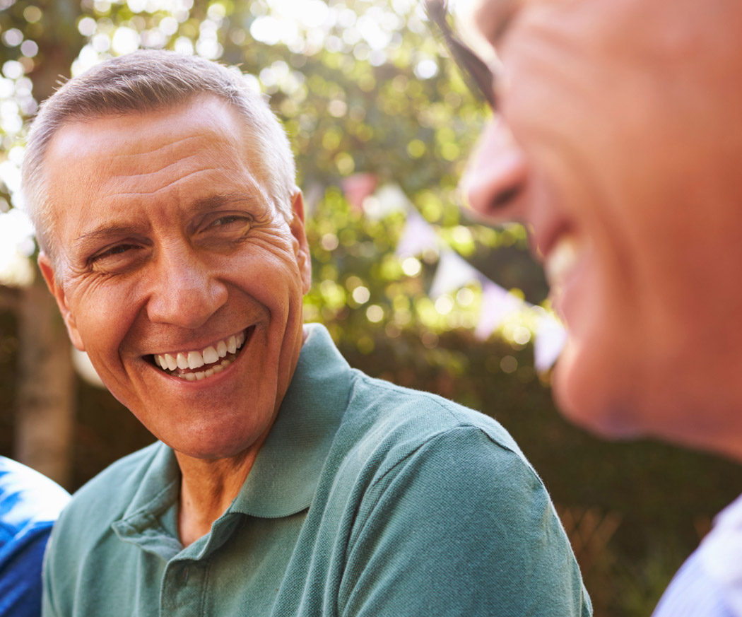 smiling older handsome man