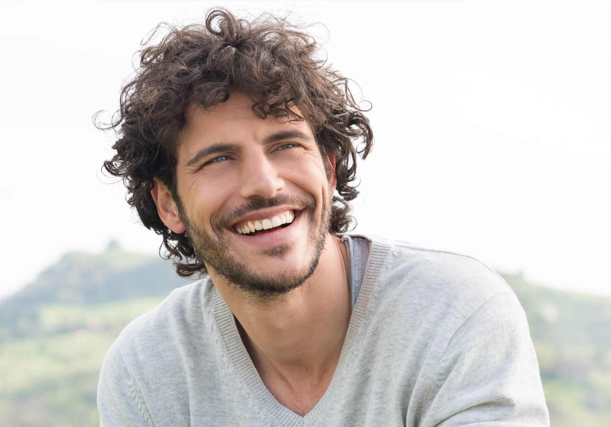 smiling older handsome man